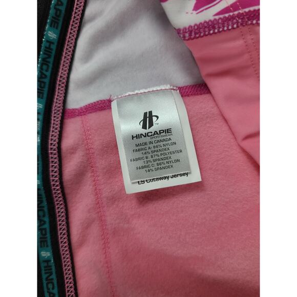 Hincapie Pink White Cut Away Cycling Bike Riding Top Jersey Large - Picture 4 of 6